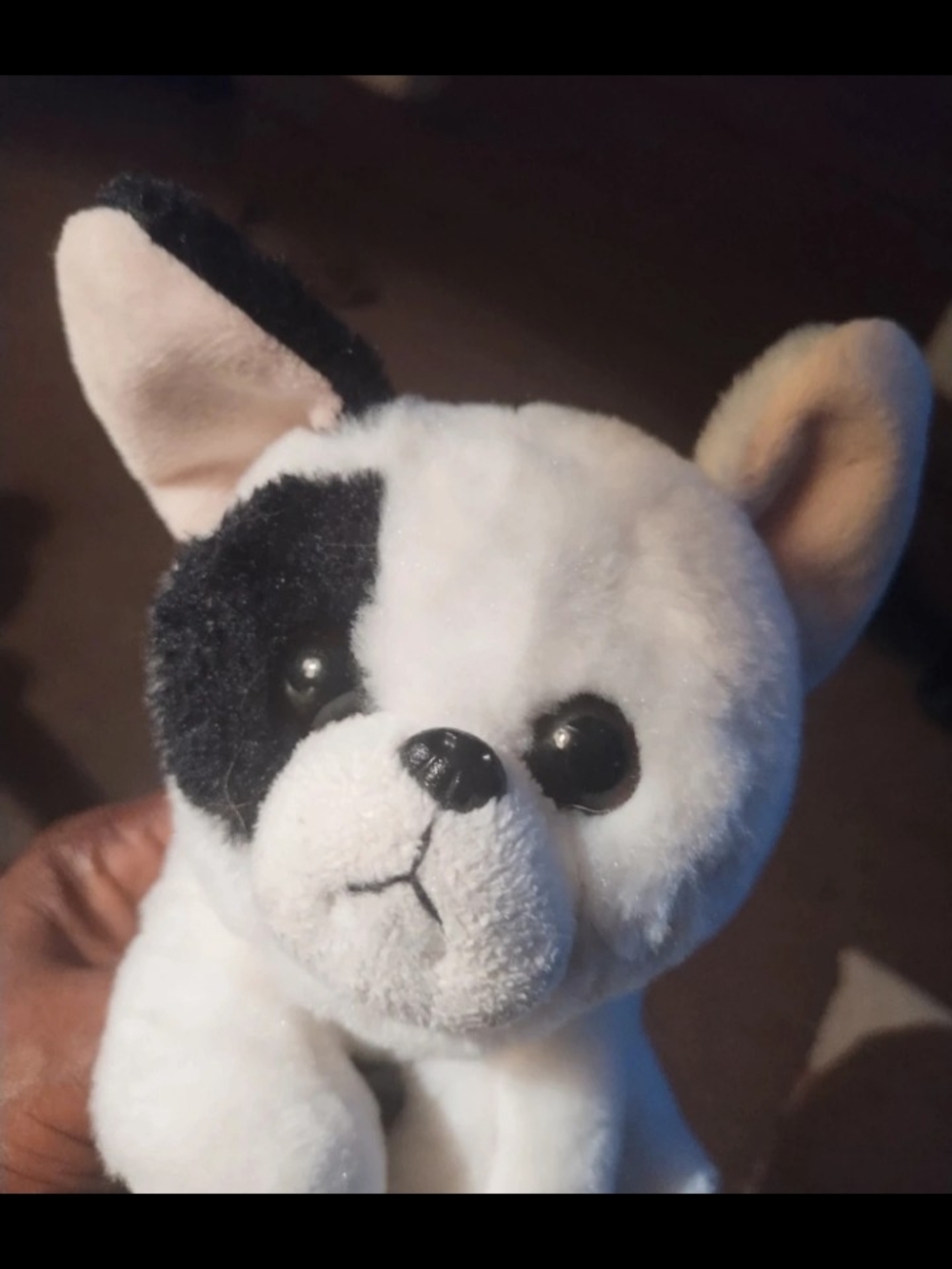 Ty White & Black Plush Dog Toy with Beige Snout - Picture 5 of 7